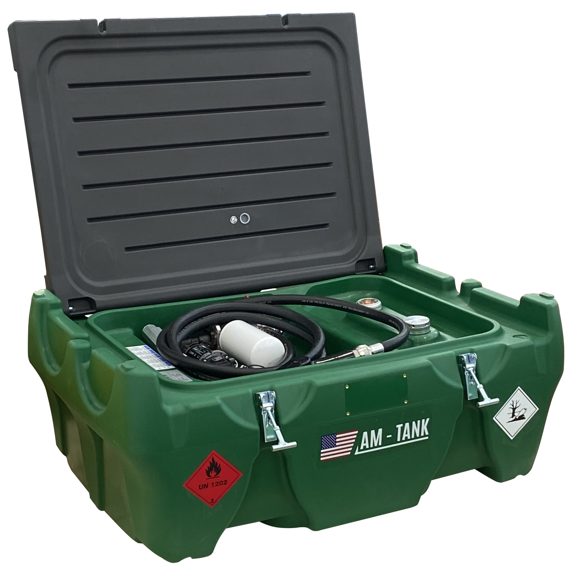 AMERICAN FUEL TANK, Portable 58 gal Diesel Low Profile Tank, Capacity 58 Gal, Shape Other, Model# AM-TANK58DIESELFUTC